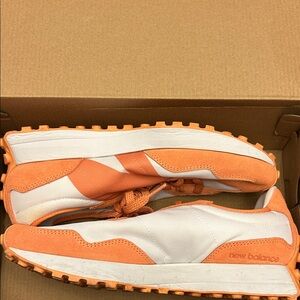 Men’s New Balance Orange and White Sneakers Size 9.5